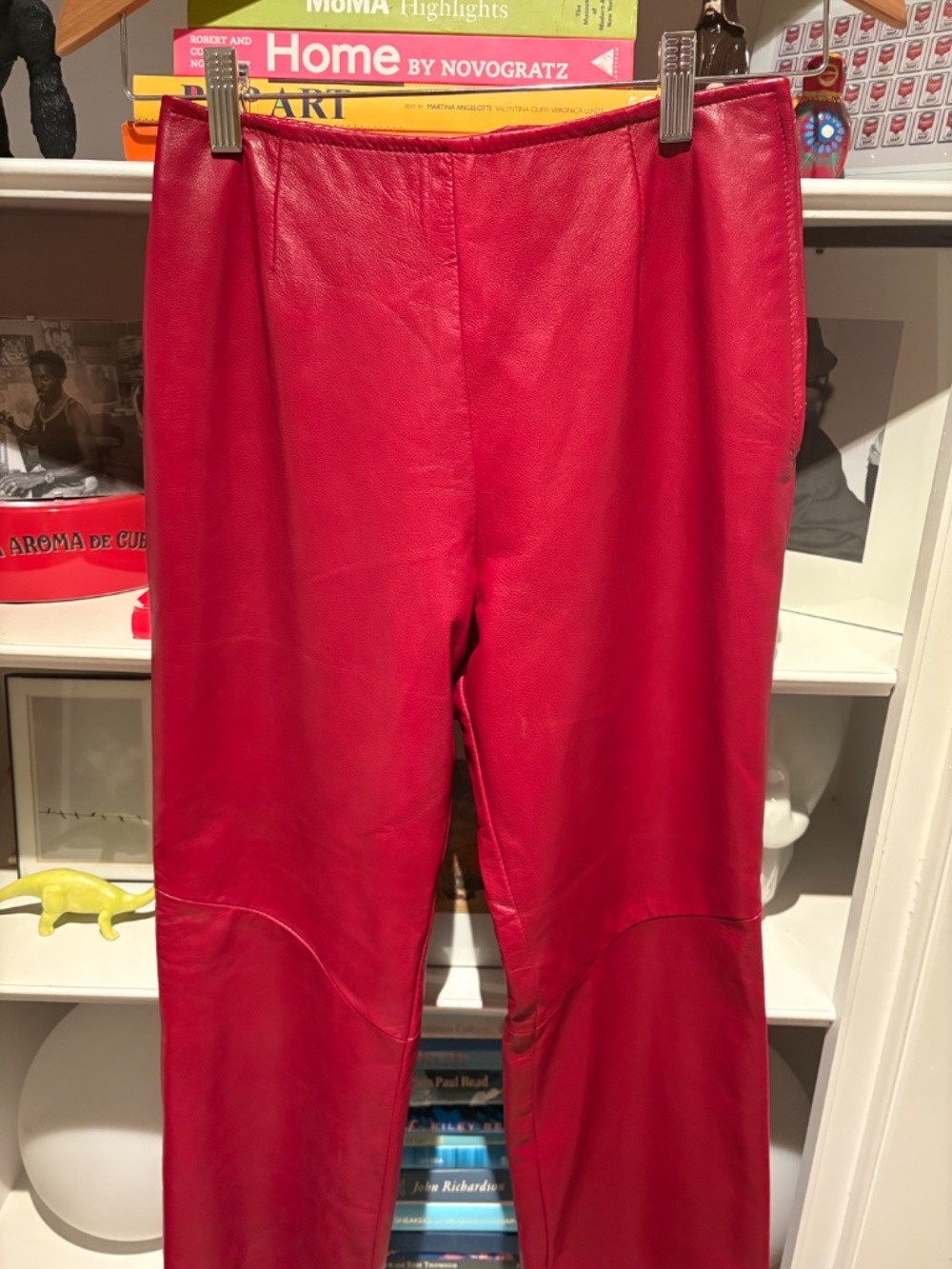 RED Leather size 4 NWT Danier pants - Picture 8 of 8